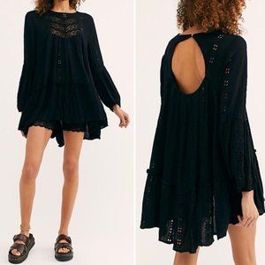 Free People Kiss Kiss Mini Dress / Tunic Black